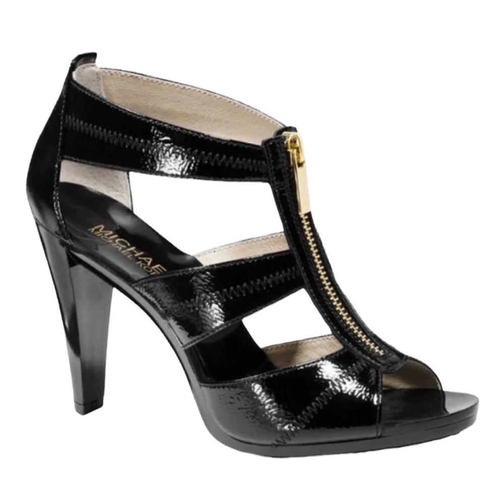 Michael Kors Berkeley T strap patent sandals brand new sz 7.5